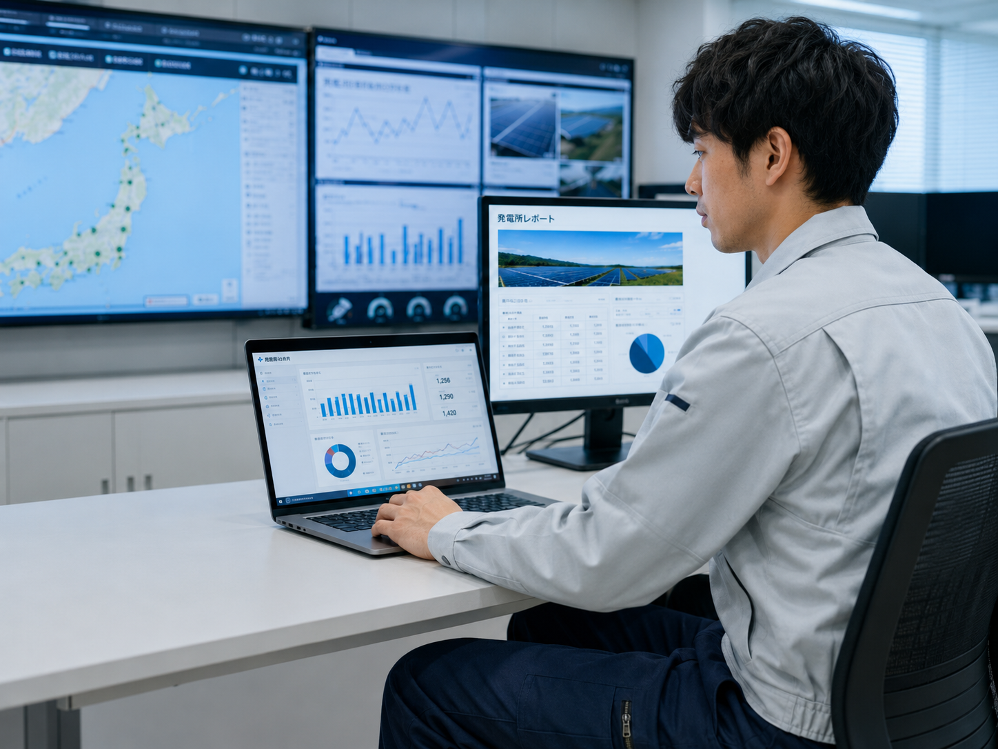 発電量監視とレポートのイメージ